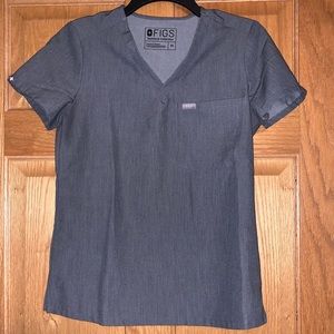 Figs grey Catarina scrub top